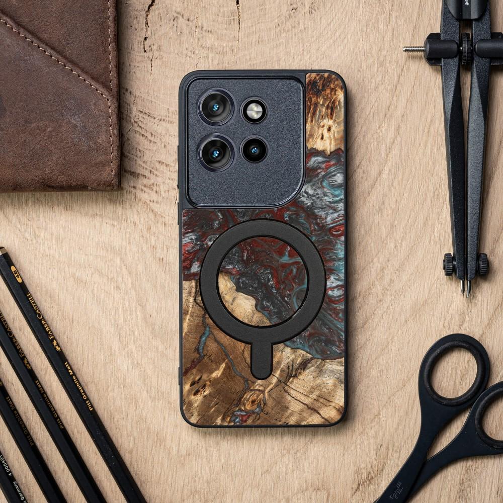 Bewood Unique case for Motorola Edge 50 Neo - Planets - Pluto with MagSafe