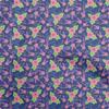 Cotton Poplin Dark Purple Fabric Kids Floral Quilting Supplies Print Sewing Fabric By The Yard 42 Inch