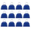 12Pcs 3in Blue Metal Cowbell Noisemaker with Handle for Football Games Sporting Events Festival