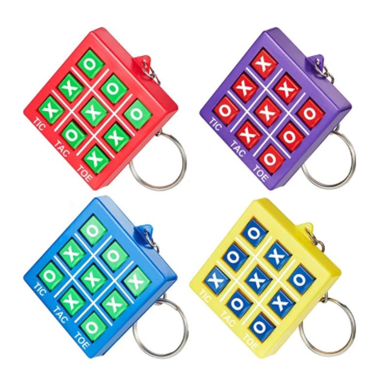 5Pcs Colorful Tic Tac Toe Keychain for Kids Educational Toys Birthday Party Favor Classroom Prizes Goodie Filler Pinata Gift