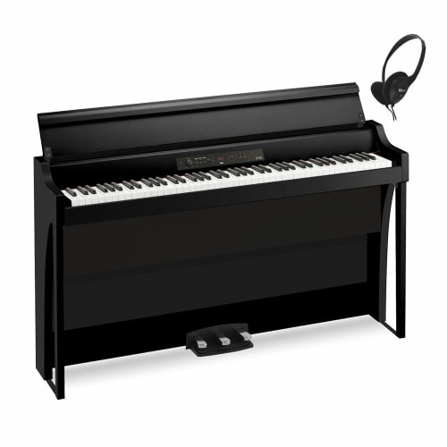 KORG G1B AIR BLACK Digital Piano with Performance Recording Function, Pedal Included, Repeat Playing, and RH3 Keys (Reproduces the Playing Feel of a G