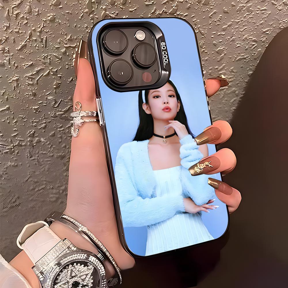 Чехол для телефона Singger J-jennie Для IPhone17 Air 16 15 14 Plus 13 12 11 Pro XS Max Серебристый Черный Защитный чехол