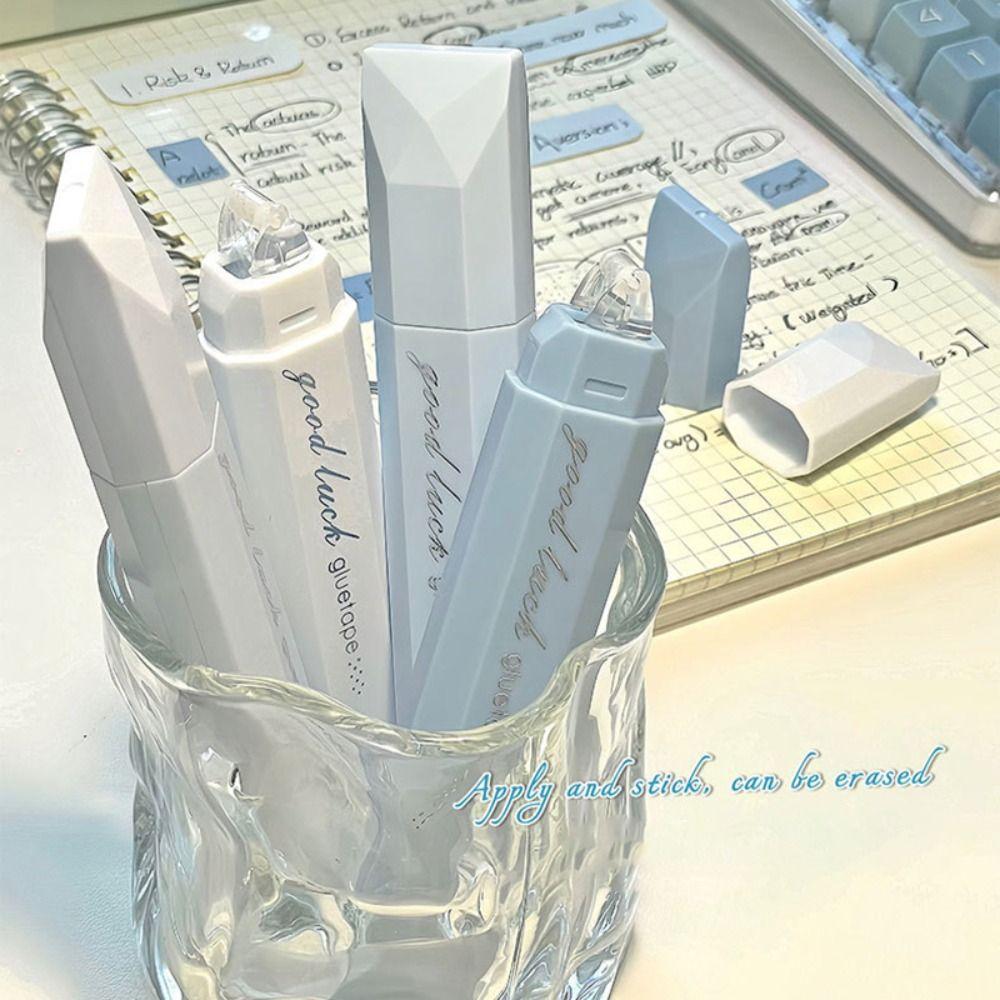 4PCS Gradient Color Dot Glue Tape Erasable Rolling Glue Tape Glue Tape Pen  Student Stationery