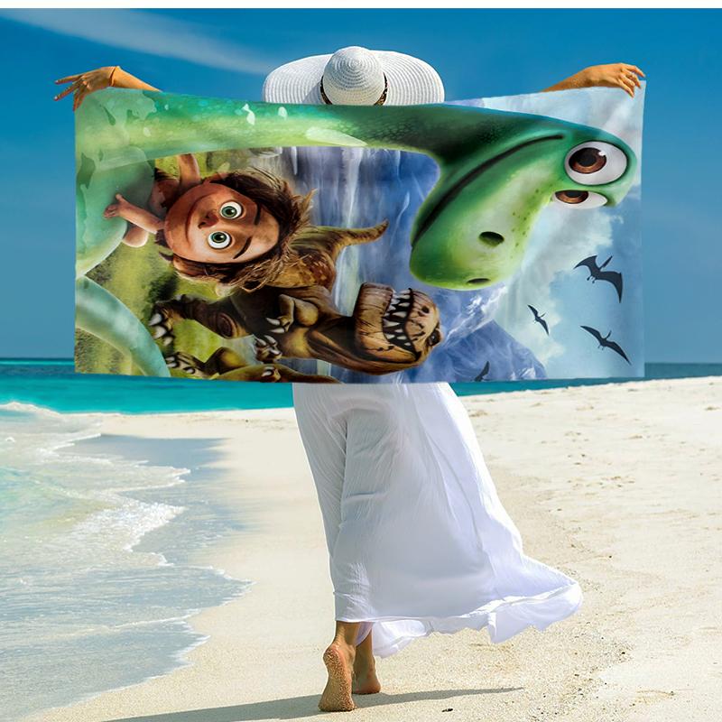 1pc The Good Dinosaur1 Beach Towel, Comfortable and Thick, and Swimming/Bath/Picnic/Camping Towel, Suitable for Seaside Beaches