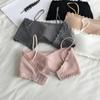 Women's Cotton Bra Tube Top Sexy Thread Female Suspender Underwear Beautiful Lace Tank Tops Seamless Comfort Sports Bandeau Top