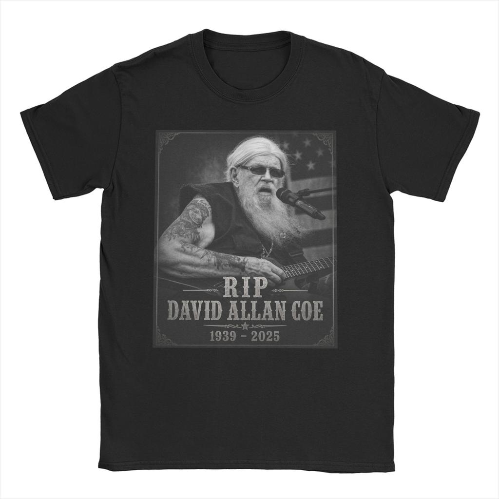 David Allan Coe T Shirt Unisex Women Pure Cotton Cool TShirt Round Collar Tees Short Sleeve Clothes Graphic Printed