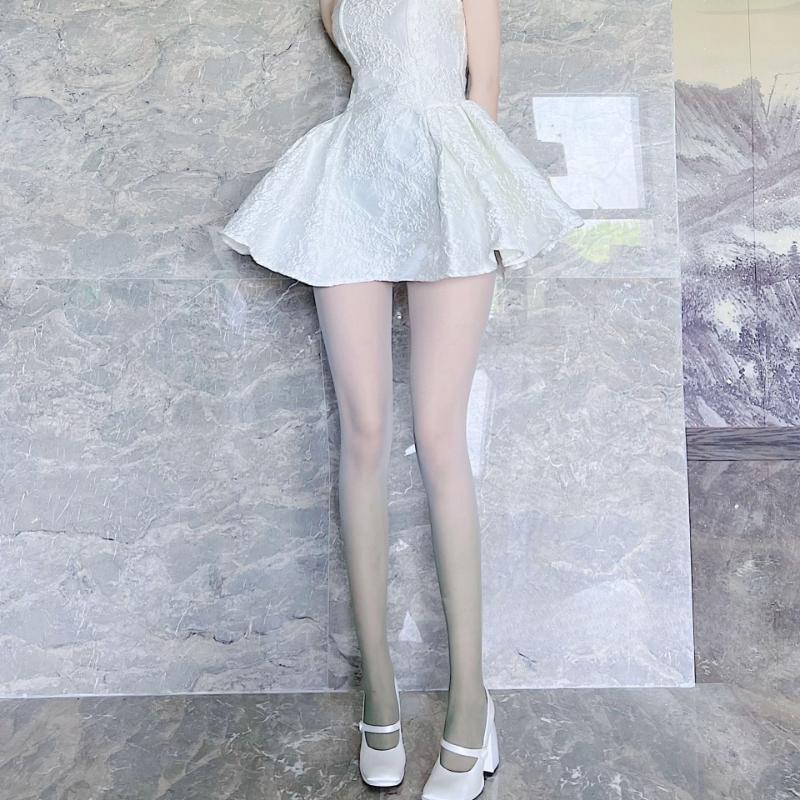 2 пары облегающих колготок с высокой талией, женские градиентные цвета, сексуальные и стильные чулки