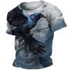 T-Shirts For Men Summer 3d Eagles Printing T Shirt Short Sleeve Tops Vintage Streetwear Oversized Shirt Loose Male Clothing 2023