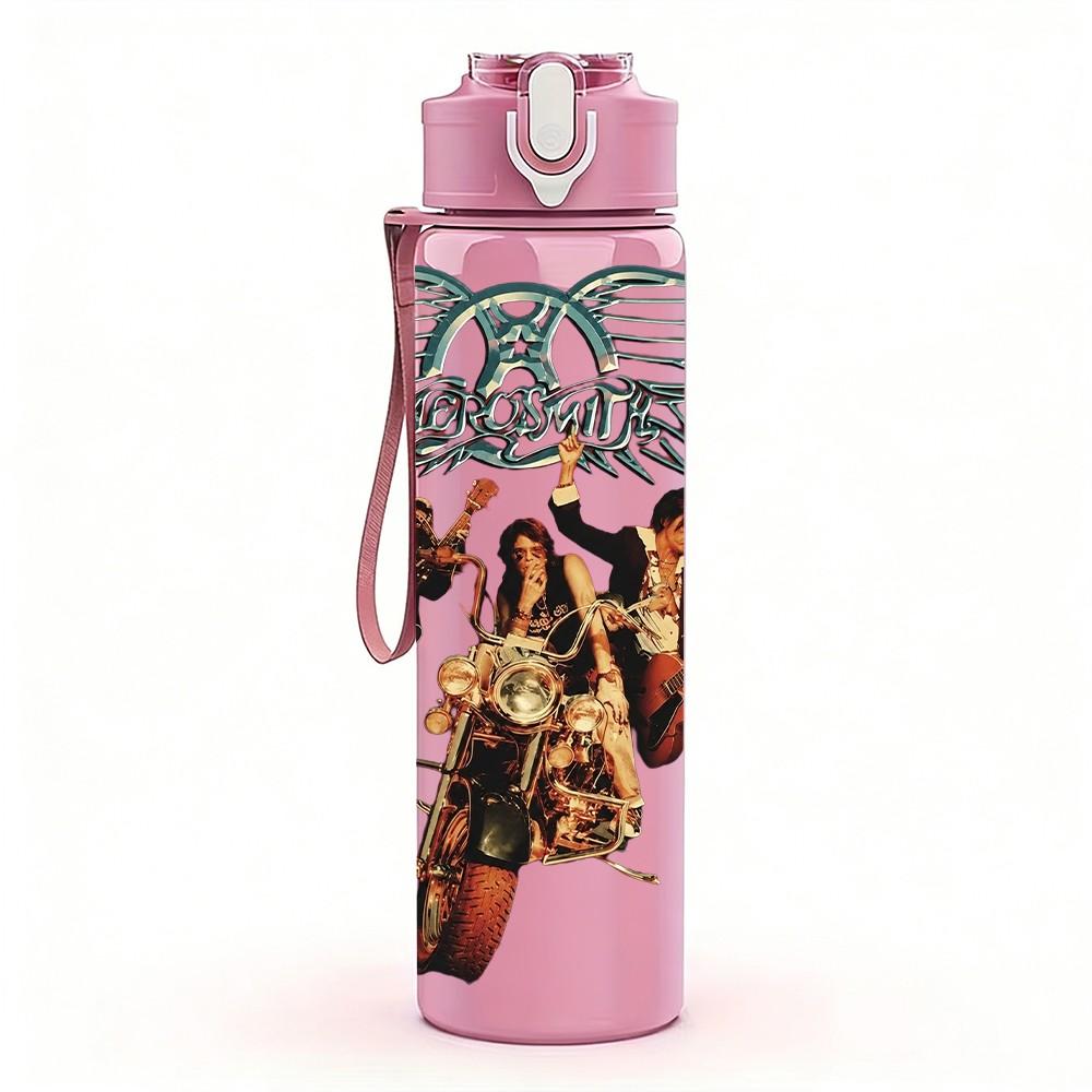 1PC Band Group Photo 750ml sports water bottle leakproof straw lid outdoor office home