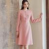 Women's Elegant Little Fragrance Style A-Line Midi Dress