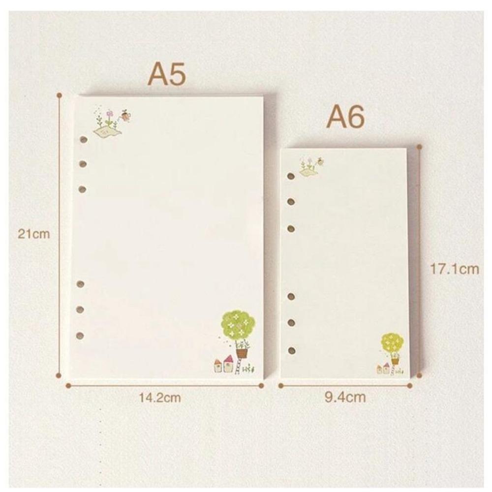 A6 Сменный блок для тетради на спирали, Внутренний лист для заполнения, Недельный/Месячный график, Заметки, Печать, Канцелярские товары, Офис, Школа