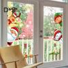 2/4 Pcs Christmas Stickers Santa Claus Snowflake Reindeer Xmas Decals Waterproof Festive Decor Stickers for Windows Glass