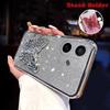 For Vivo V60 Lite Case with Cute Butterfly Stand Luxury Slim Gradient Clear Plating Glitter Girls for Vivo V60 Lite Back Cover