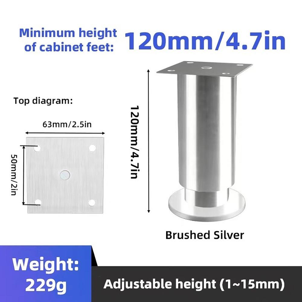 1 шт. ножка для мебели из нержавеющей стали, регулируемая по высоте, опорная стойка, новые ножки для дивана и кухонного шкафа