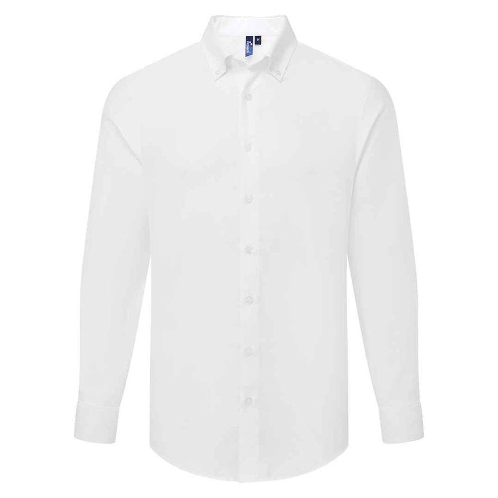 Premier Mens Supreme Oxford Long-Sleeved Formal Shirt