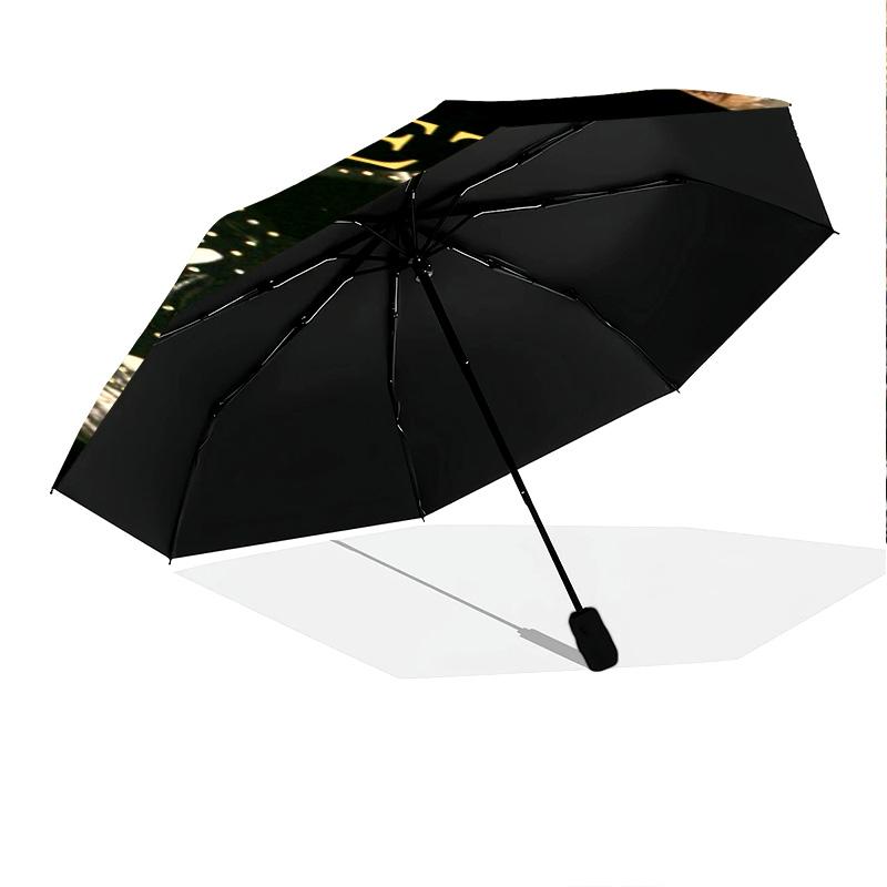 Stars Dreams: SMET Journey Folding umbrella 8 paraphenoid bones Portable Umbrella Three folds printing