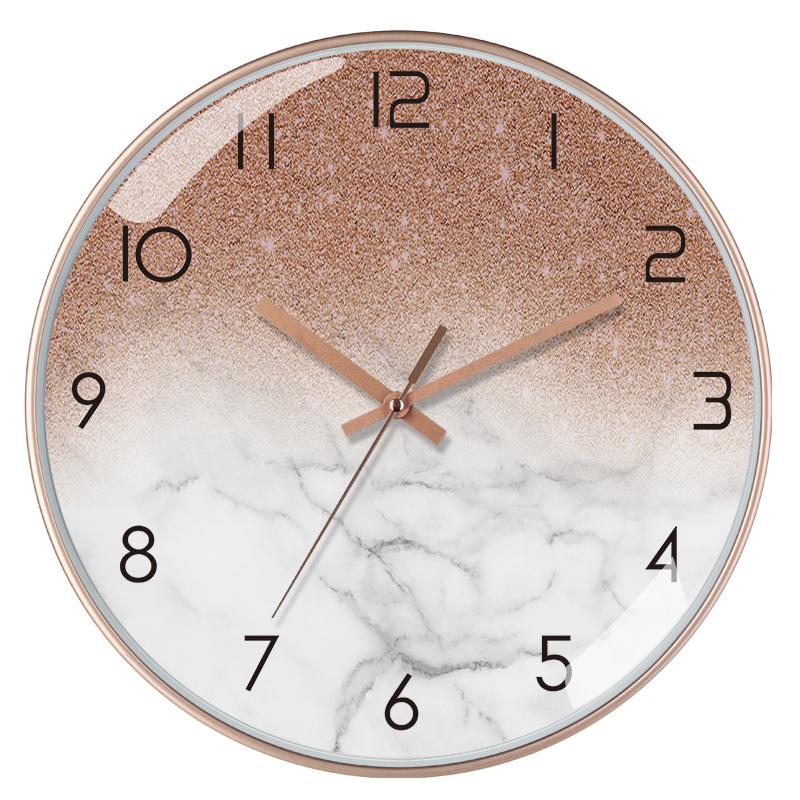12 дюймов 30 см Гостиная Дом Мода Современные Простые Мраморный узор Декорация Креативные Кварцевые Часы Настенные часы