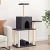 VidaXL Cat Tree with Sisal Scratching Posts Dark Grey 122 Cm 172090