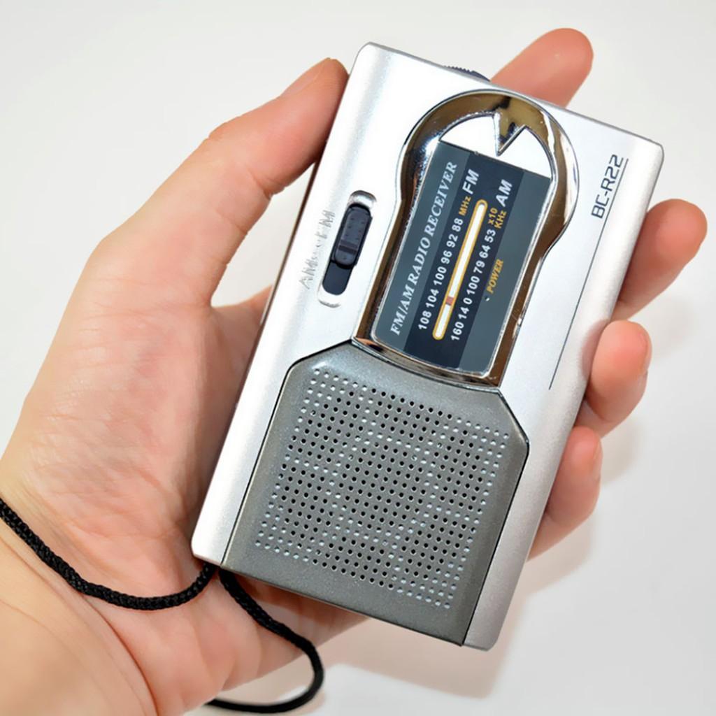 Мини AM/FM радиоприемник DC 3V Всемирный приемник Тонкий карманный радиоприемник с антенной Всемирный приемник Динамик Универсальный серебристый