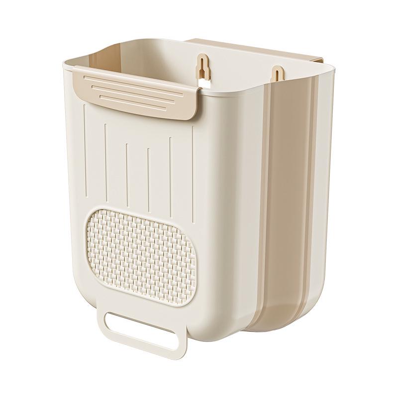 Wall-Mounted Foldable Kitchen Trash Can - Large, Durable, Multifunctional Hanging Bin