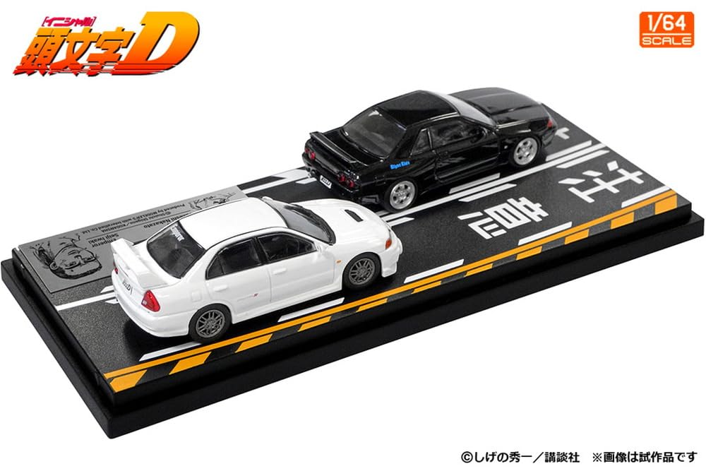 Inter Allied Initial D Set Takeshi Nakazato Skyline Seiji Iwaki Lancer Evolution IV Завершенный продукт MODELER'S 1/64 Vol.18 GT-R (БНР32) &