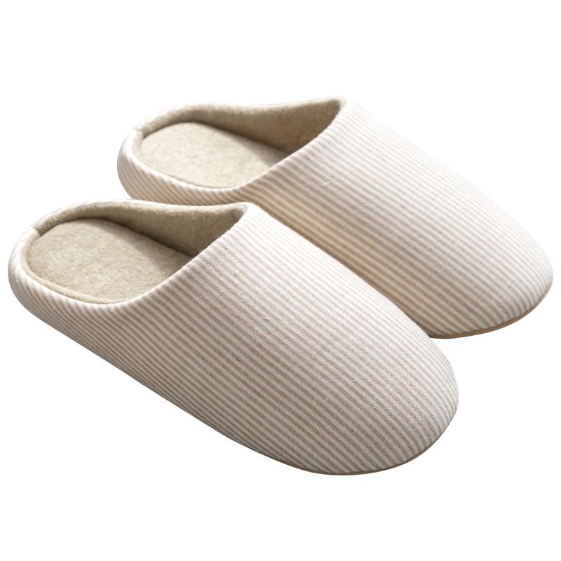 Домашние бесшумные тапочки в японском стиле, нескользящие домашние тапочки в клетку для пар, офисные тапочки для пар на четыре сезона для женщин