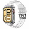 Чехол+Ремешок для Apple Watch Band 46мм 40мм 45мм 41мм 42мм 38мм Аксессуары Прозрачный Силиконовый Браслет iWatch series 10 9 8 6 7