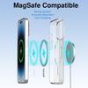 Прозрачный пластиковый магнитный чехол для телефона для iPhone 11-17E с поддержкой MagSafe