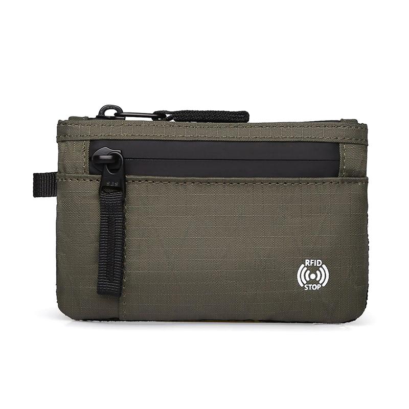 Rfid Держатель для кредитных карт Мужской короткий кошелек на молнии для монет X-Pac Мини дорожный кошелек Мужской тактический кошелек Кошелек для монет