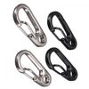 Pair EDC Keychain Clip Split Ring Keyring Spring Buckle Stainless Steel Carabiner