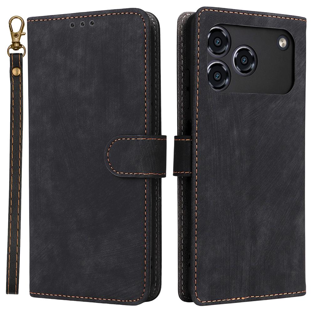 Для ZTE Blade A76 5G Чехол-кошелек с RFID-блокировкой из ПУ кожи Чехол для телефона Подставка с ремешком