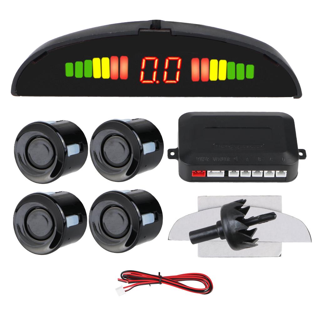 Комплект датчиков парковки автомобиля, 4 датчика, зуммер, ЖК-дисплей, монитор расстояния 2,5 м, радар заднего хода, автомобильные аксессуары, система определения расстояния для автомобиля
