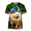 Fashion 3D Printed Guinea Pig T Shirt For Men Short Sleeved Cute Animal T-shirt Summer Tops Tees Male Streetwear Clothing