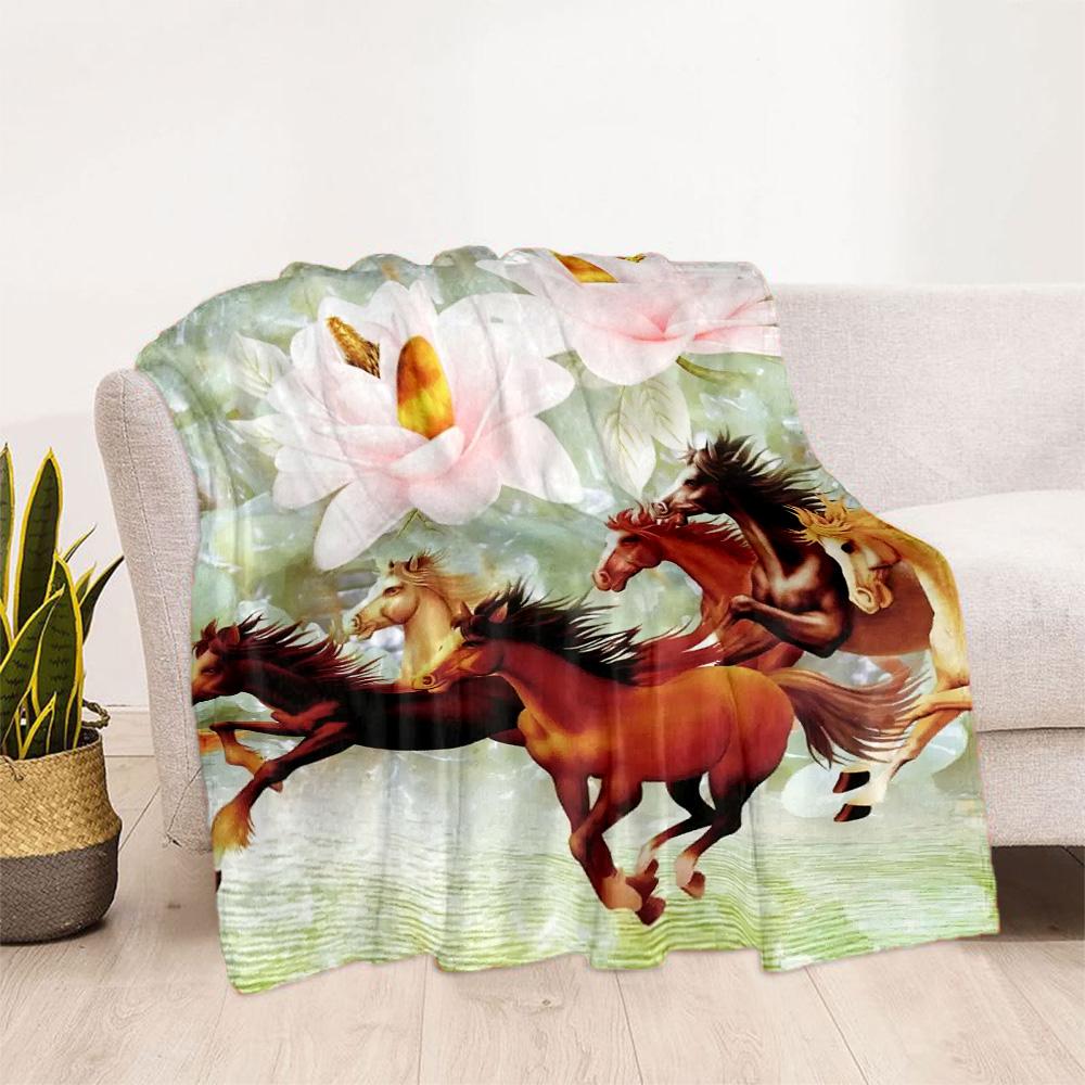 Horse Racing Derby Event Blankets are suitable for living rooms, bedrooms, camping, and other places, making them an ideal choice for gifts.