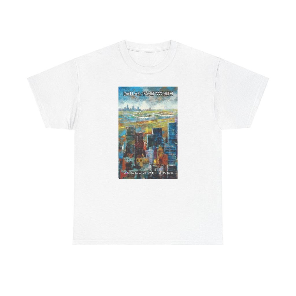 Dallas Vintage Airlines Playing Cards Tee, Retro Pilot Aviation Enthusiast Gift,