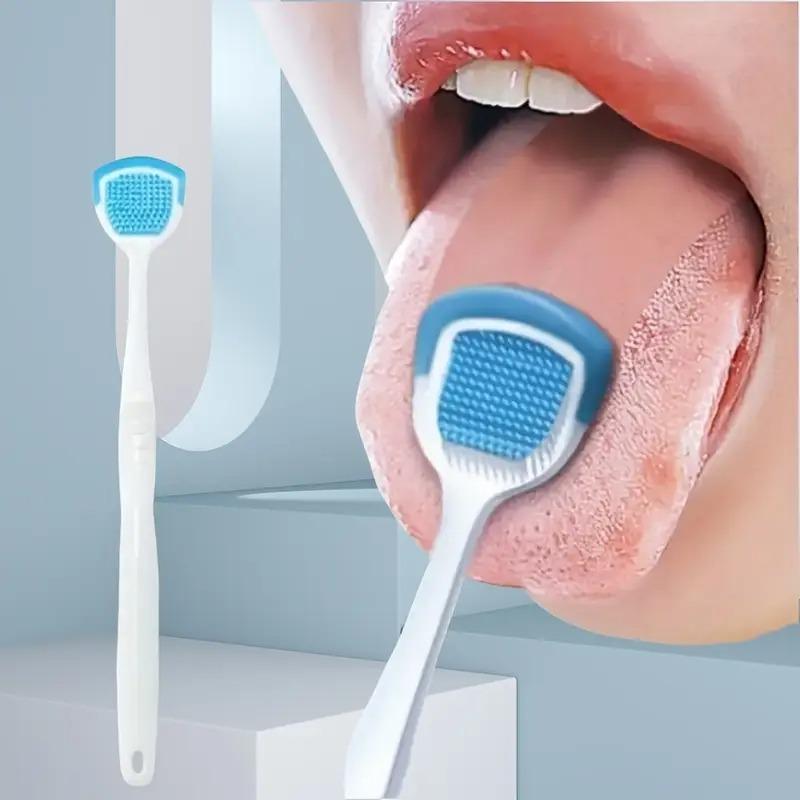1-30PCS Soft Silicone Tongue Scraper Brush Multifunctional Oral Cleaner Double Sided Cleaning for Fresh Breath Hygiene Care
