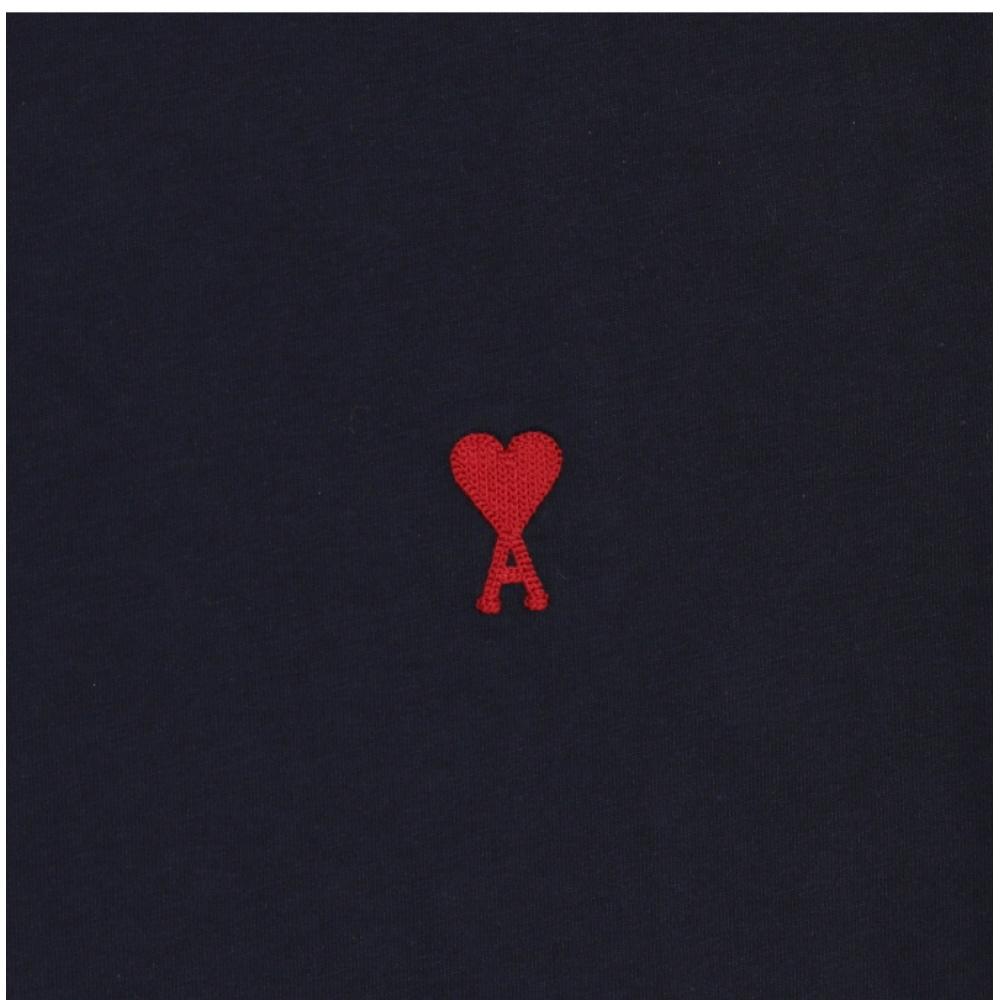 Ami Bfuts035 724 430 Футболка с коротким рукавом с маленьким логотипом в виде сердца Ami de Coeur