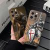 Крестоносцы Рыцари-тамплиеры Мягкий чехол для телефона для iPhone 16 16E 17 Air 15 Pro Max 14 Plus 13 Mini 11 12 7 Черная задняя крышка
