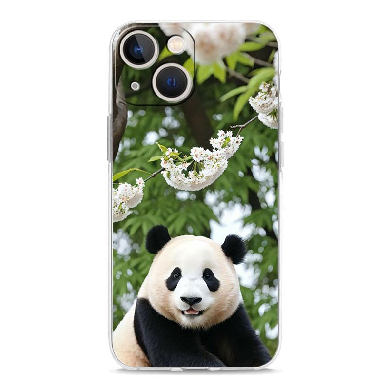 Чехол для телефона iPhone 15 14 13 12 Mini 11 Pro Max XS X XR 7 8 Plus прозрачный противоударный силиконовый чехол TPU Fubao panda