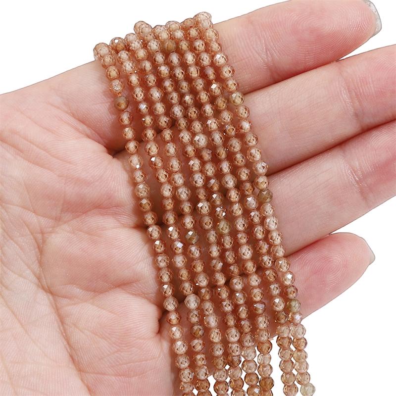 120 шт. Натуральные многоцветные цирконы огранки круглые бусины для изготовления ювелирных изделий своими руками, браслетов, серег