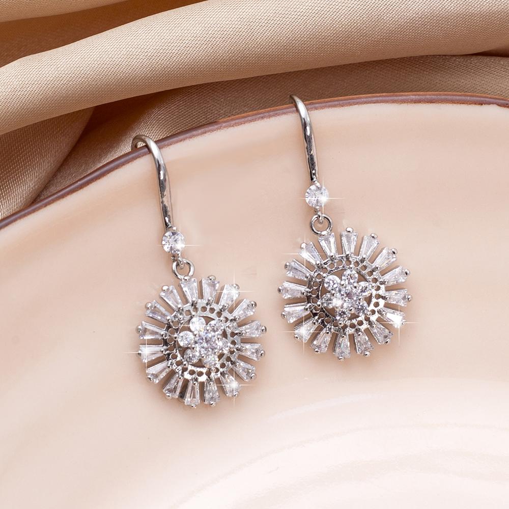 Women's Full Zircon Tassel Earrings Dangle Green Vintage Style Luxury Wedding Jewelry Christmas Valentine's Day Gift Accessories