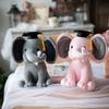 Выпускная шляпа слон плюшевая игрушка сидящий слон плюшевая подушка мягкая кукла спальня украшение для дома и офиса дети