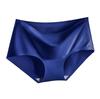 Women's Ice Silk Seamless Mid-Waist Panties - Breathable, Sexy Triangle Design