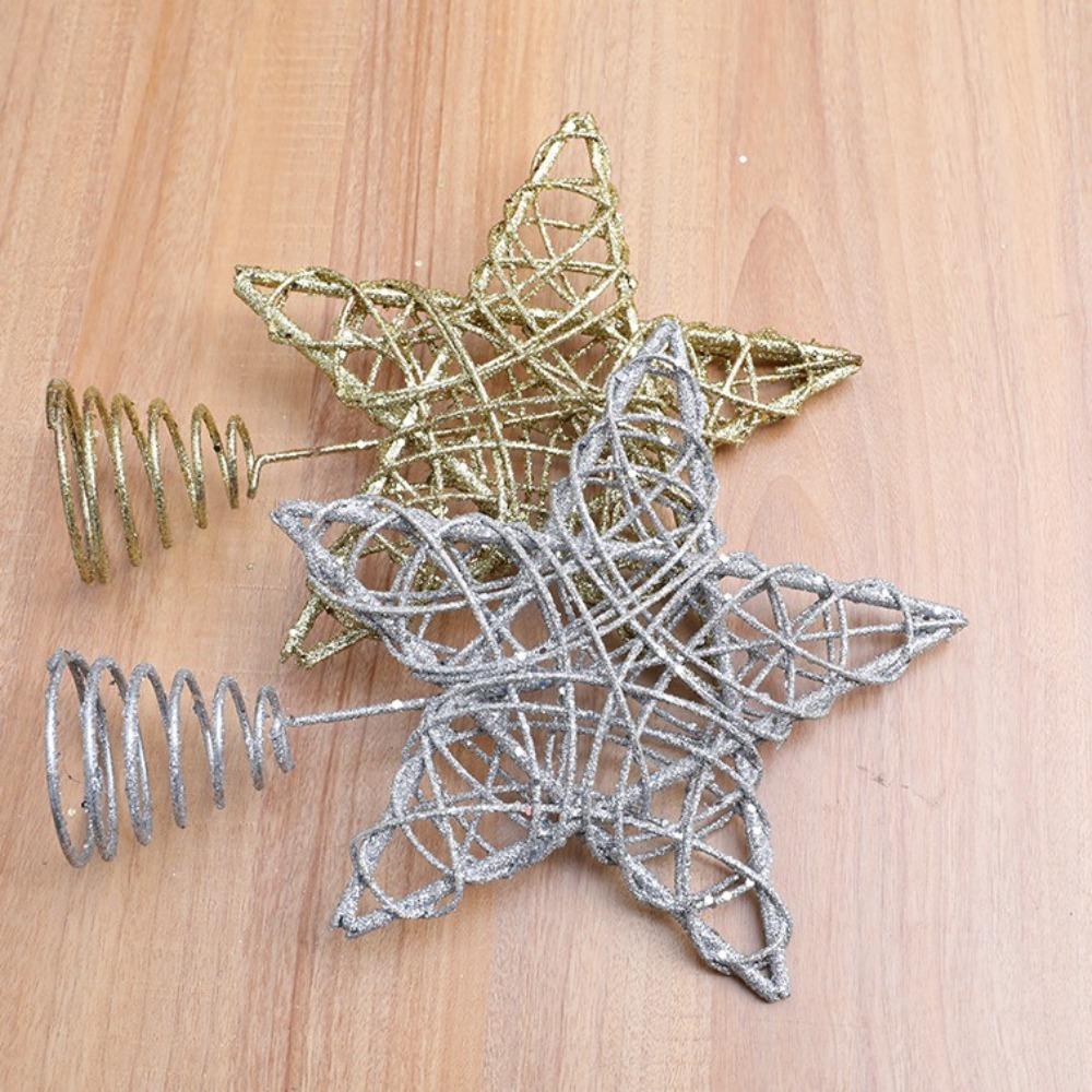 New Pentagram Christmas Tree Top Star Crafts Party Decoration Christmas Tree Decorations New Year Family Christmas Decorations