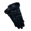 1 Pair Women Winter Gloves Windproof Thick Warm Cartoon Bear Decor Touch Screen Anti-slip Soft Cold-proof Elastic Wrist Cycling Riding Skiing Gloves