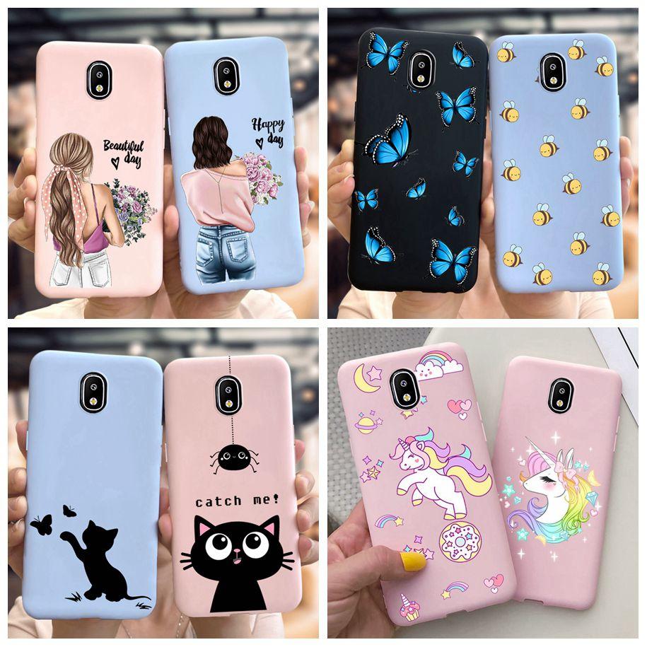 For Samsung Galaxy J5 2017 J530 SM-J530F Case Cute Cartoon Cats Unicorn Butterfly Bee Soft Cover for Samsung J5 2017 J530F Funda