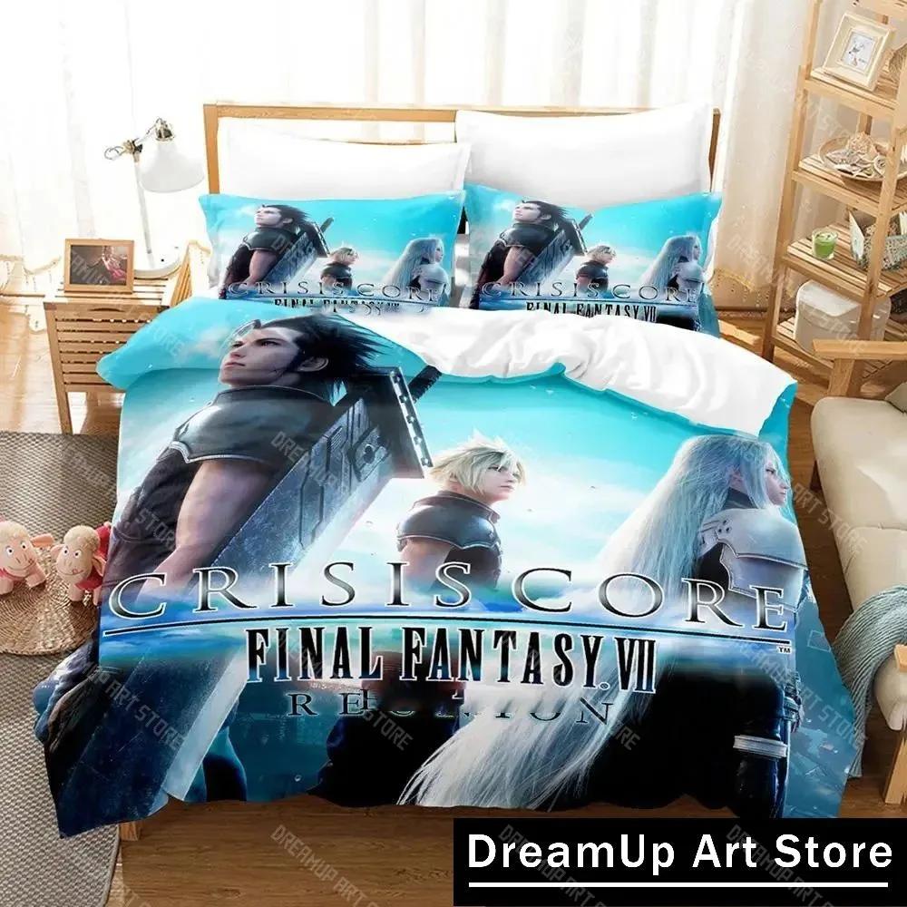3D Принт Игра Crisis Core Final Fantasy Vii Постельный Комплект Мальчики Девочки Полуторный Двуспальный Кинг Сайз Пододеяльник Наволочка Кровать Мальчики Взрослый