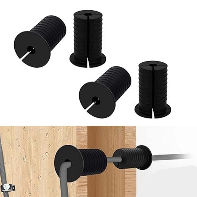 Pack of 4 Sturdy Starlinks Cable Thrus Grommets Set With Practical Tool Convenient for Professional Wall Routing