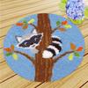 Cute Raccoon Pattern Latch Hook Kits Carpet Hooking Rug DIY 50x50cm