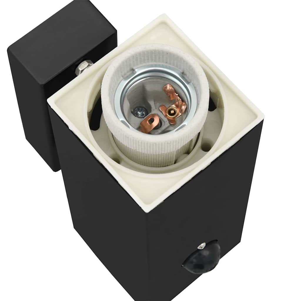 Outdoor Wall Lamp Black 10.5 x 6 x 33 cm Stainless Steel and Plastic